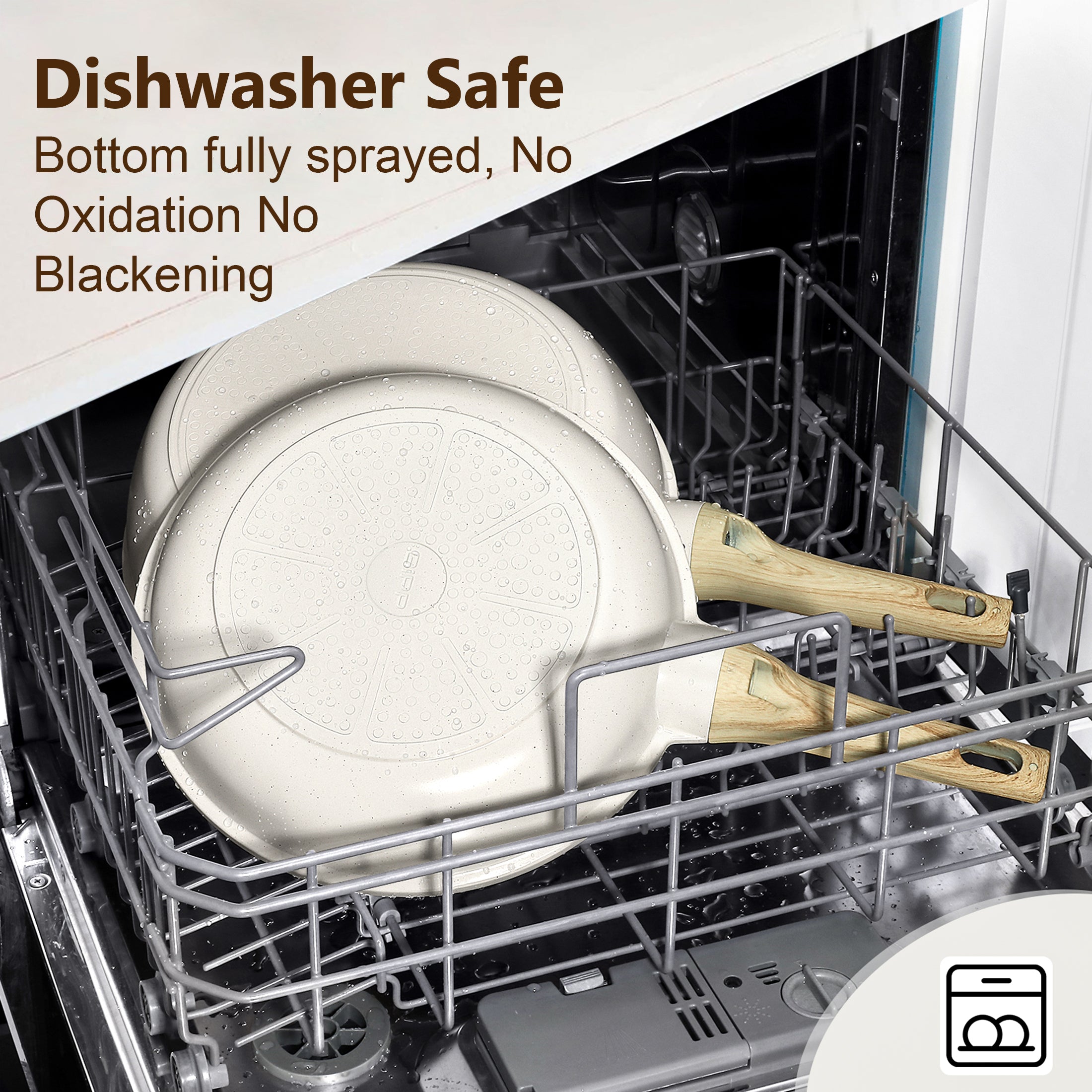 GIPP 22pcs Kitchen Cookware Sets, Ceramic Nonstick Pots and Pans Set,Dishwasher Safe Induction Cookware