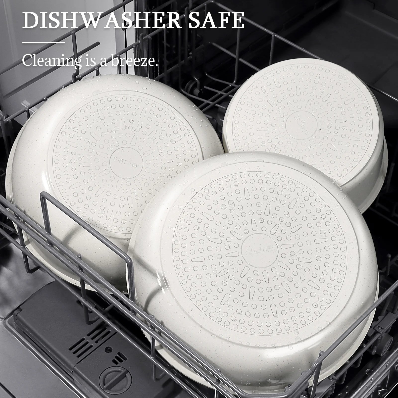 Gipp 11 Pcs Ceramic Nonstick Cookware Sets,Pots and Pans Set Non Stick with Removable Handle, Oven Safe to 500°F, Induction Cookware, Stackable RV Kitchen Cooking Set