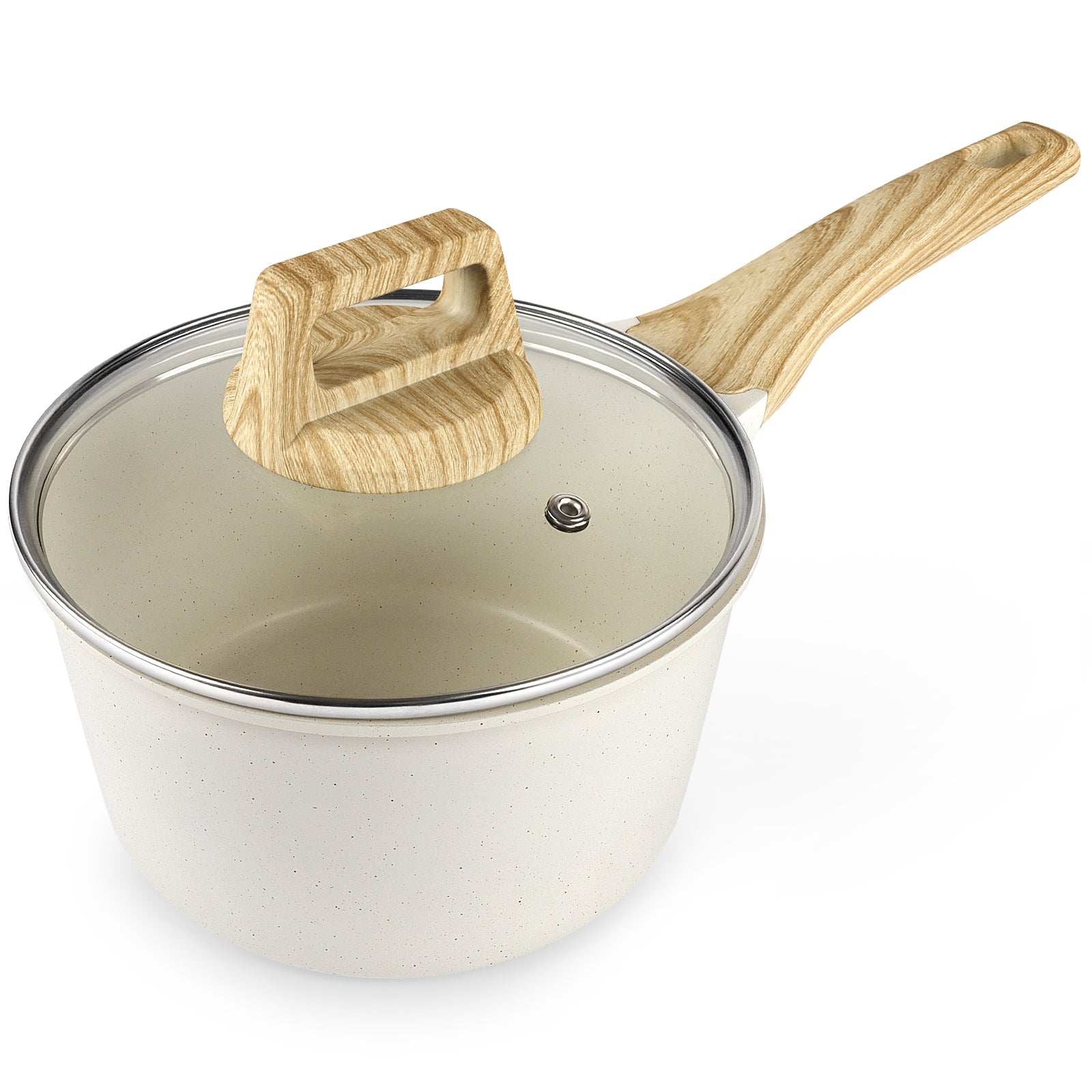 GiPP Granite Nonstick Sauce Pan Set 1.5QT/2.5QT with Lids - Induction