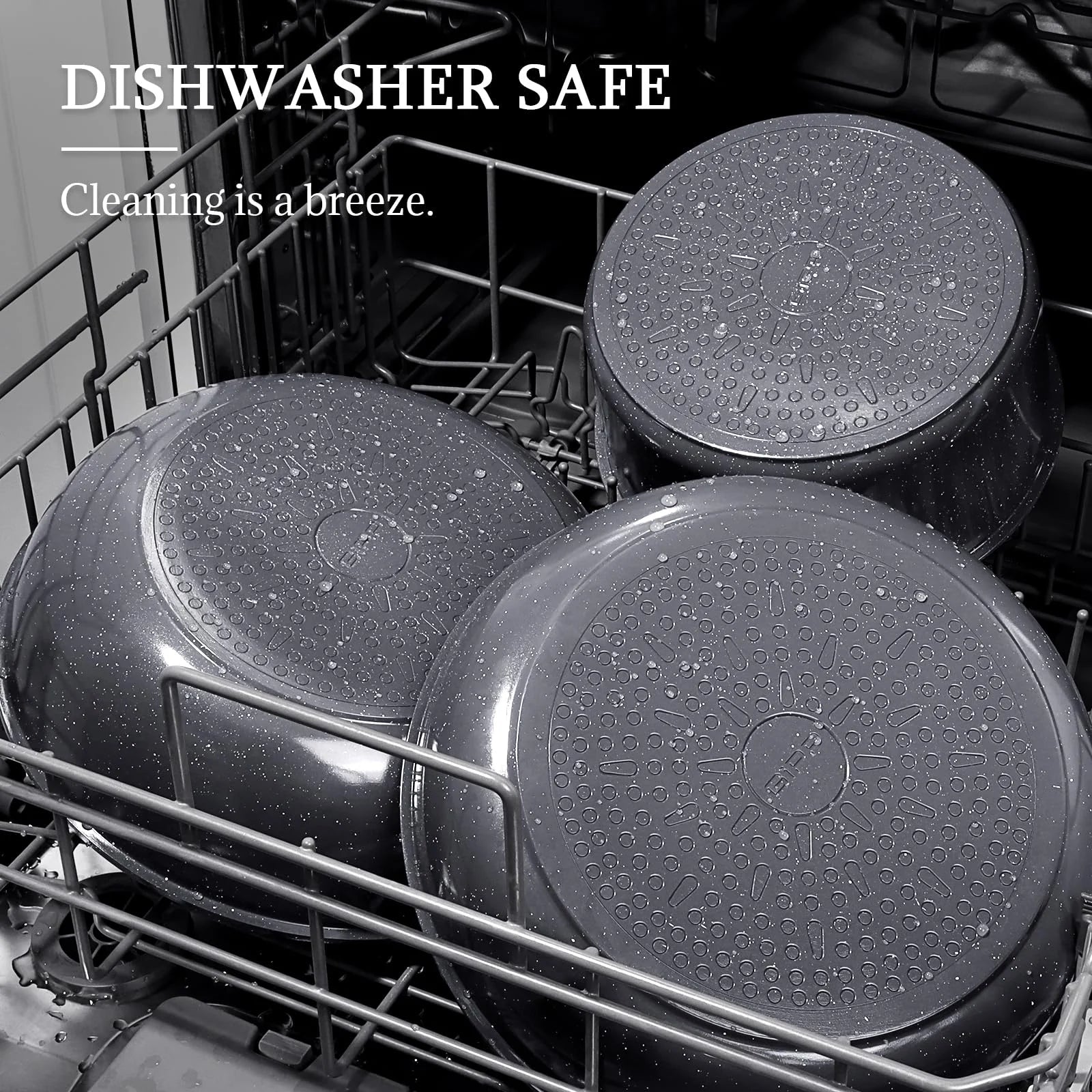 Gipp 11 Pcs Ceramic Nonstick Cookware Sets,Pots and Pans Set Non Stick with Removable Handle, Oven Safe to 500°F, Induction Cookware, Stackable RV Kitchen Cooking Set