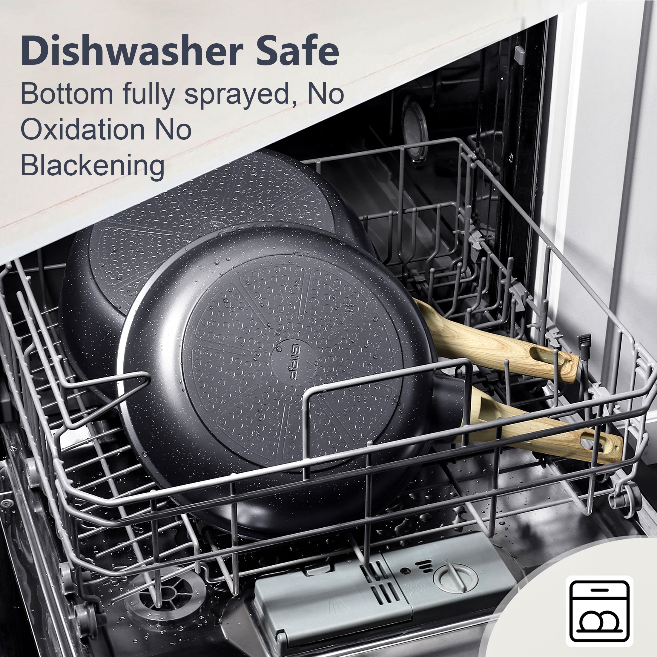 GIPP 22pcs Kitchen Cookware Sets, Ceramic Nonstick Pots and Pans Set,Dishwasher Safe Induction Cookware