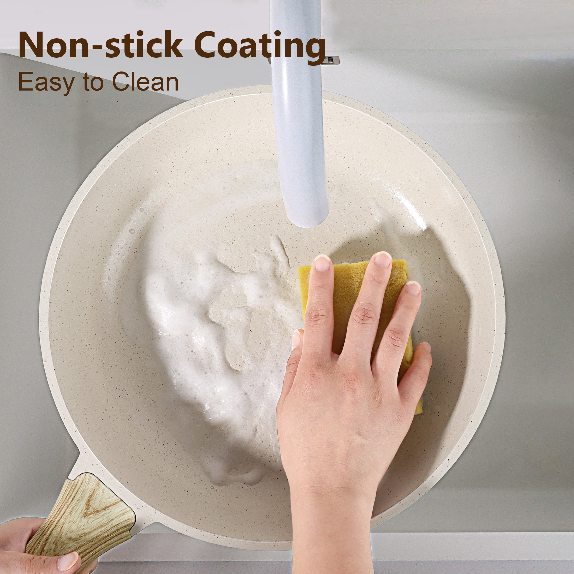 GIPP 22pcs Kitchen Cookware Sets, Ceramic Nonstick Pots and Pans Set,Dishwasher Safe Induction Cookware