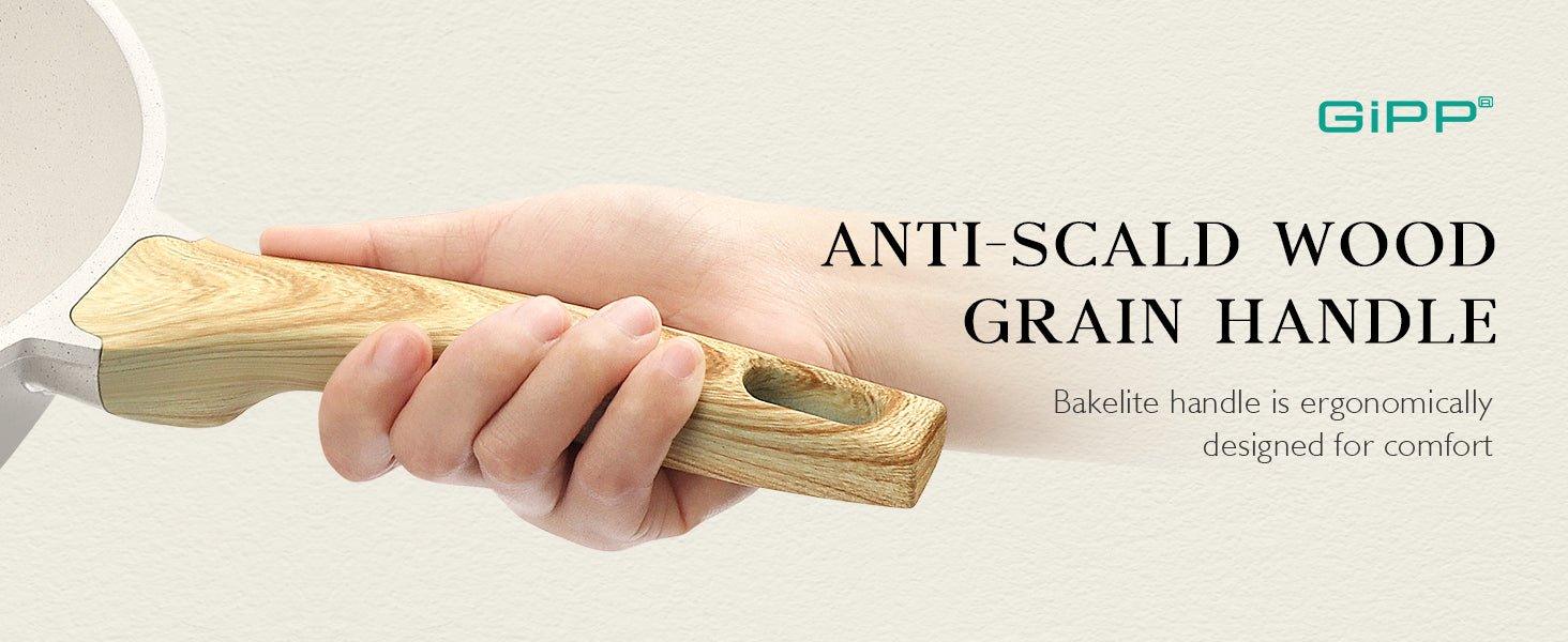 GiPP 21Psc Pots and Pans Set Non Stick - Grey Granite Kitchen Cookware Sets Nonstick Induction Cookware Non-toxic Cooking Pan Set with Silicone Utensils, PFOS and PFOA Free - GiPP Kitchenware