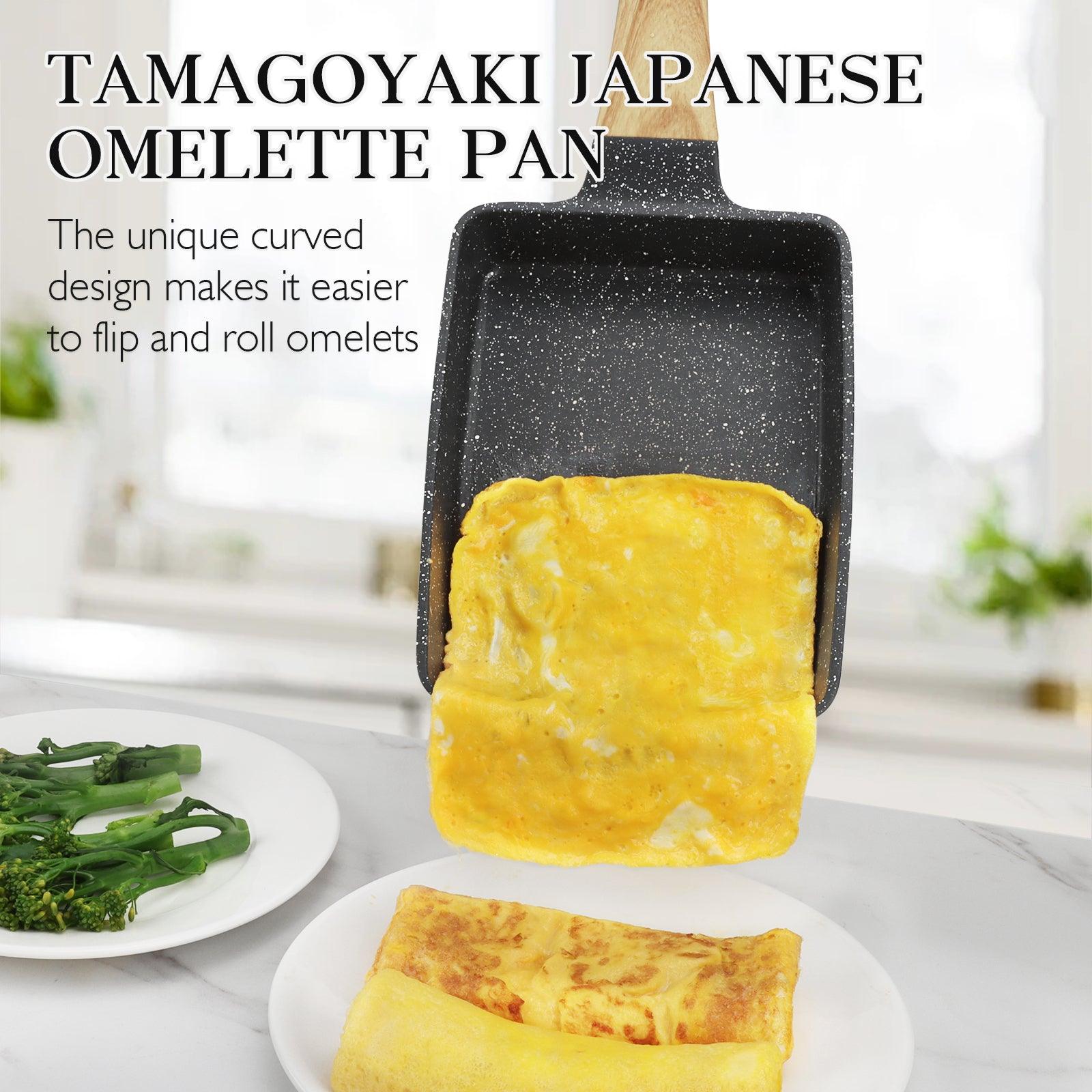 GiPP Japanese Omelette Pan, Tamagoyaki Egg Pan, Nonstick Egg Frying Pan, Rectangle Granite Cookware, PFOS & PFOA Free - GiPP Kitchenware