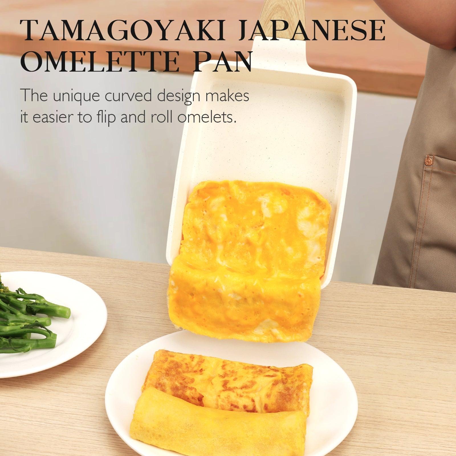GiPP Japanese Omelette Pan, Tamagoyaki Egg Pan, Nonstick Egg Frying Pan, Rectangle Granite Cookware, PFOS & PFOA Free - GiPP Kitchenware