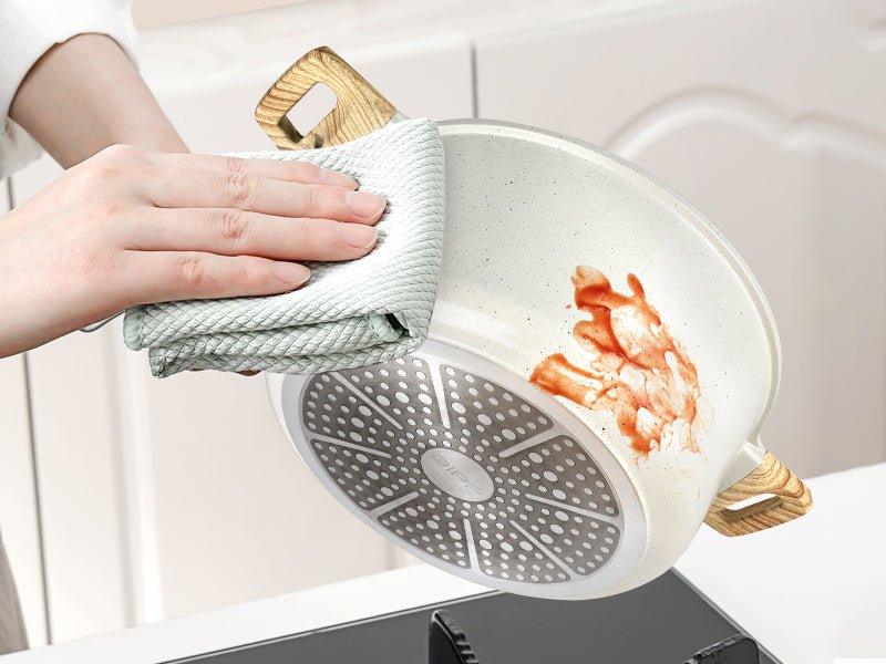 GiPP Pots and Pans Set Non Stick - 10 Pcs White Granite Kitchen Cookware Sets Nonstick Induction Cookware Cooking Pan Set with Frying Pans, Saucepans and Silicone Utensils, PFOS & PFOA Free - GiPP Kitchenware