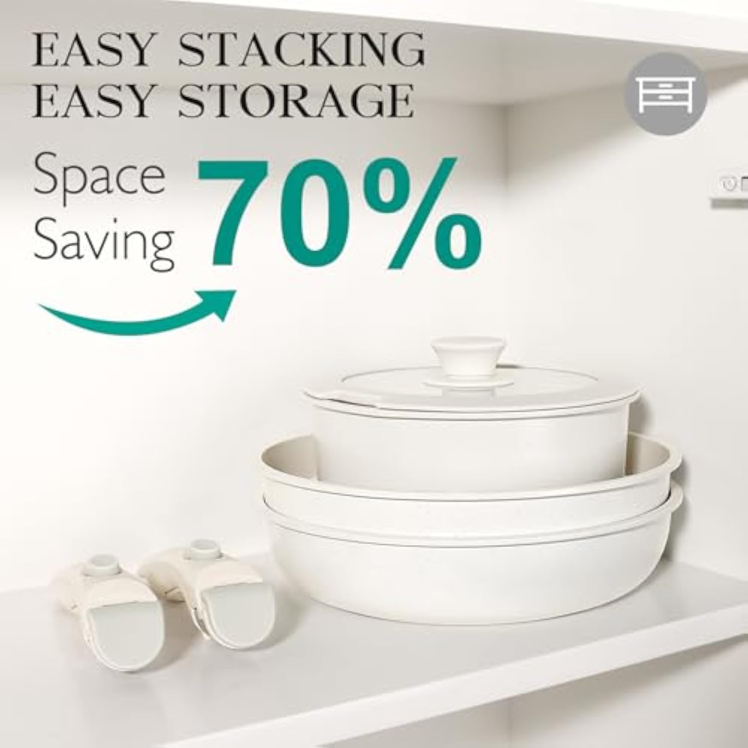 GiPP Detachable Pot Handle - Removable Handle for Pots and Pans, Universal Replacement Pan Handle Ideal for All Cookware