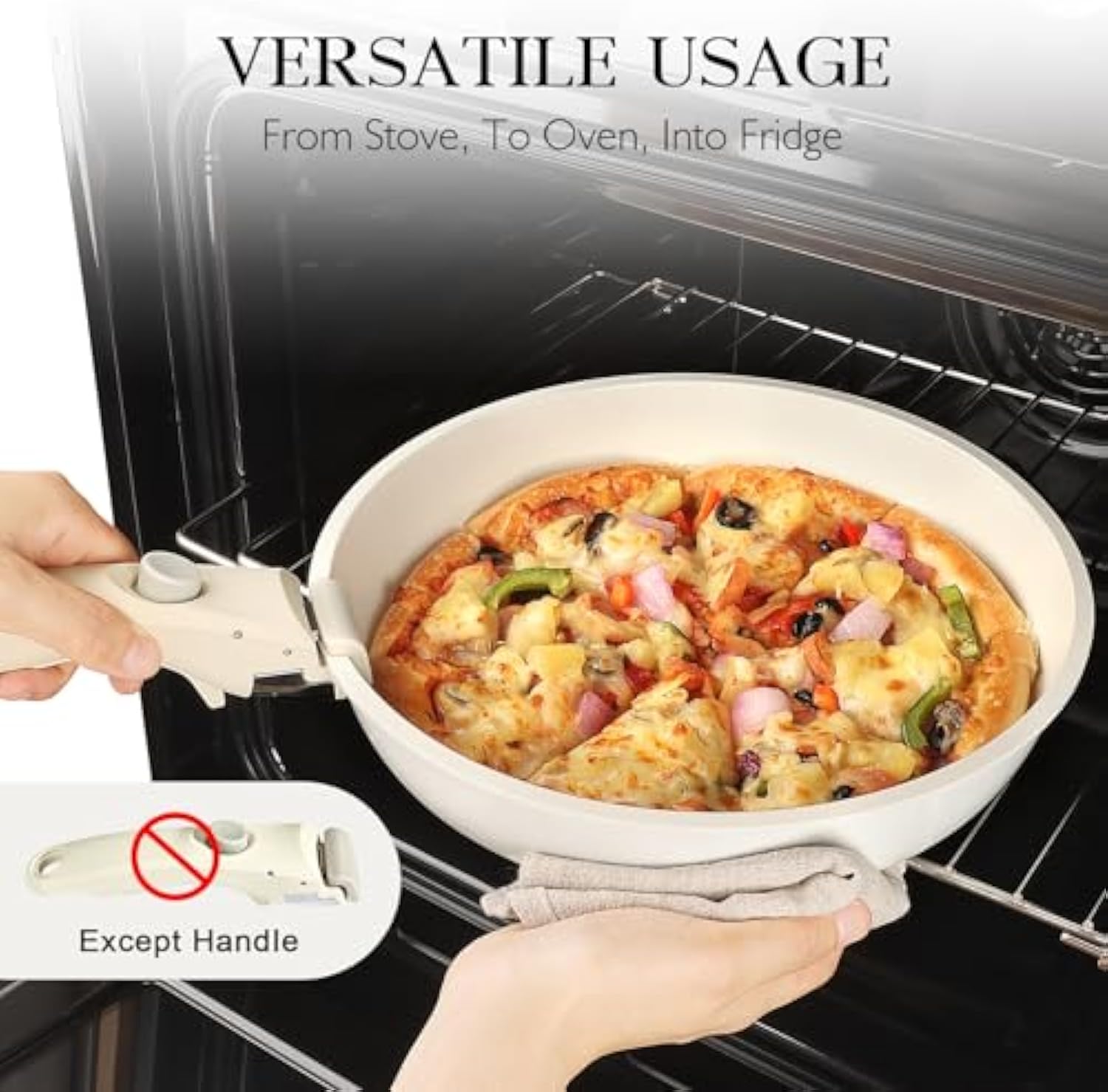 GiPP Detachable Pot Handle - Removable Handle for Pots and Pans, Universal Replacement Pan Handle Ideal for All Cookware
